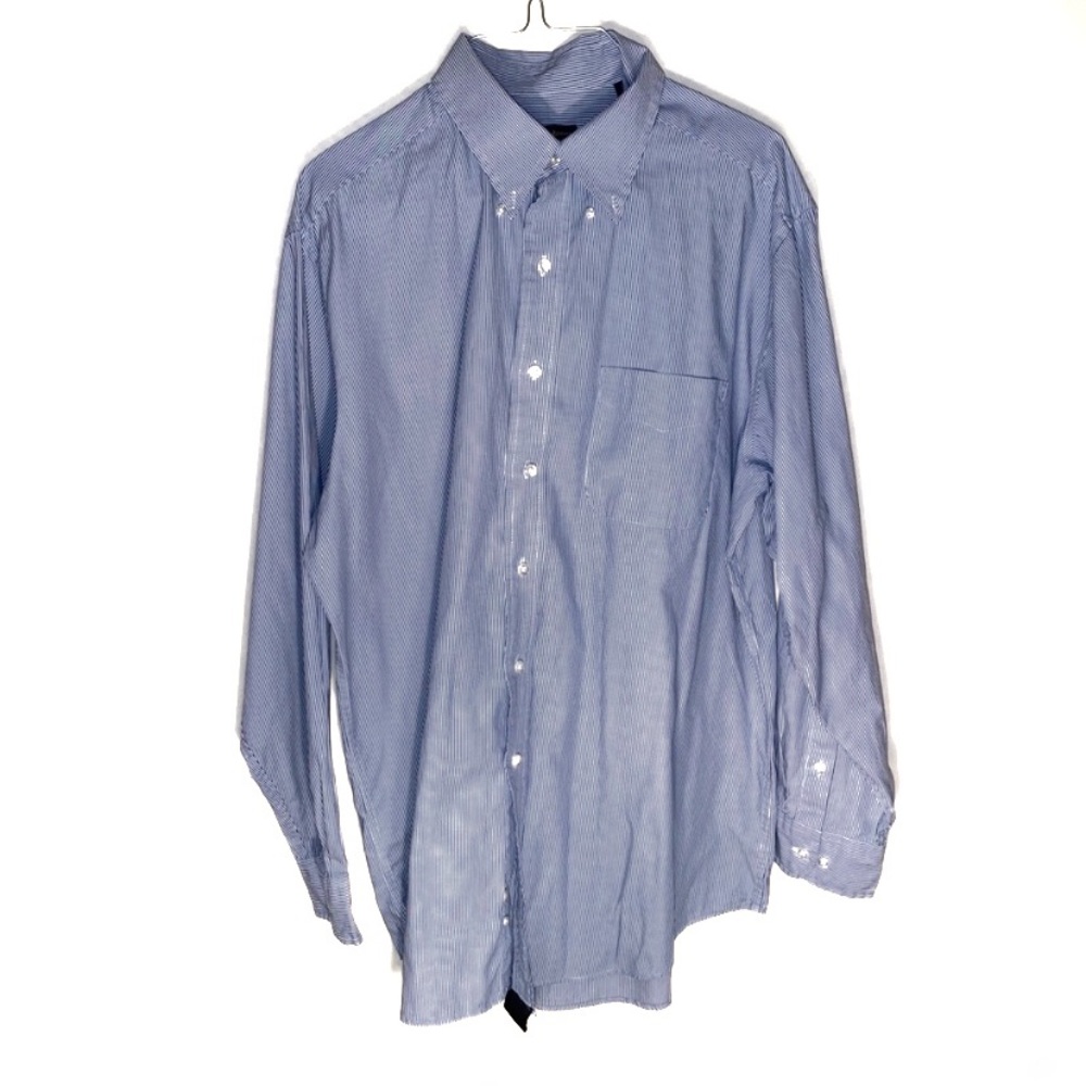 Club room long sleeve blue and white shirt 16.5